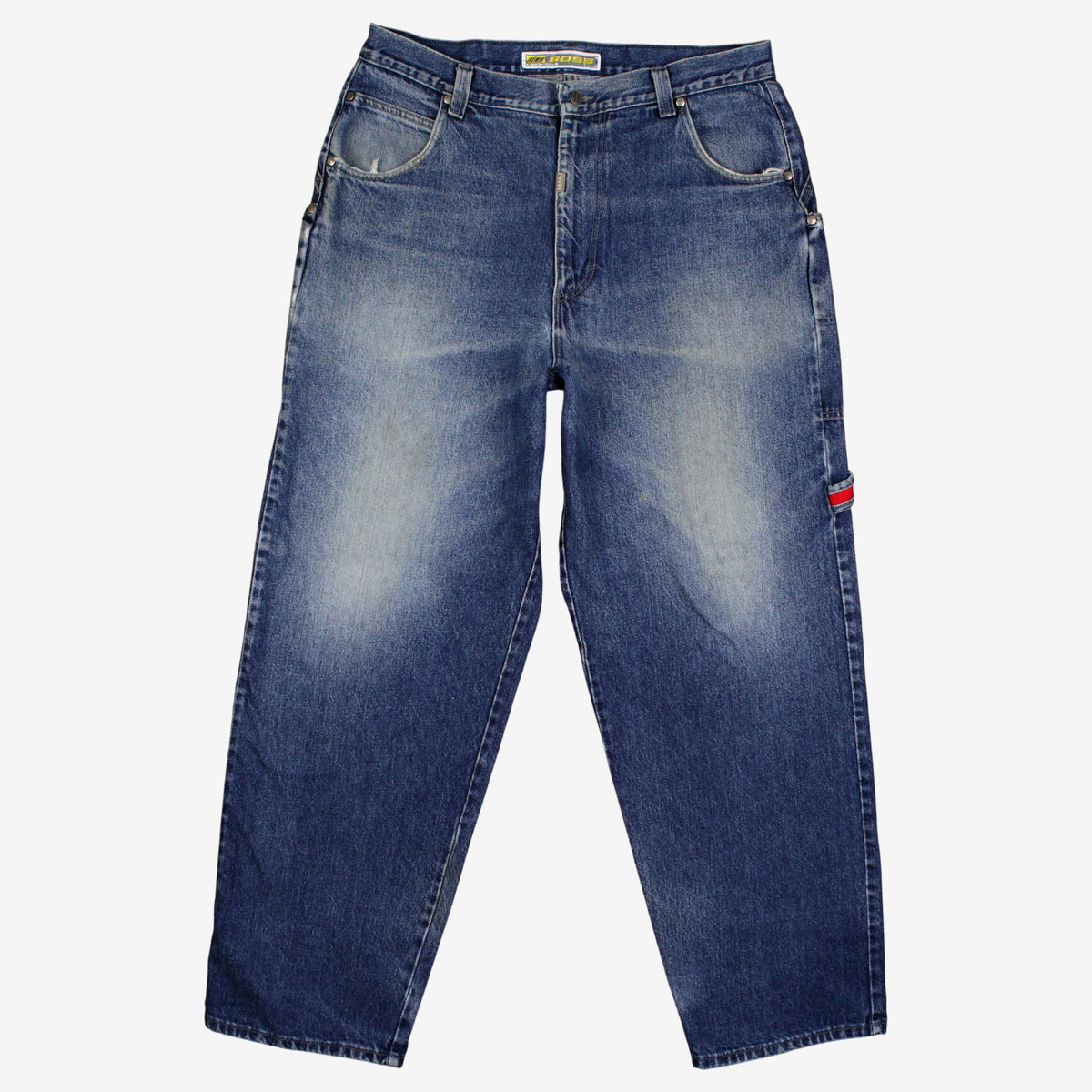 Boss Y2k Carpenter Jeans 38x34 Mens Blue Stonewash Hip Hop Baggy Wide Denim