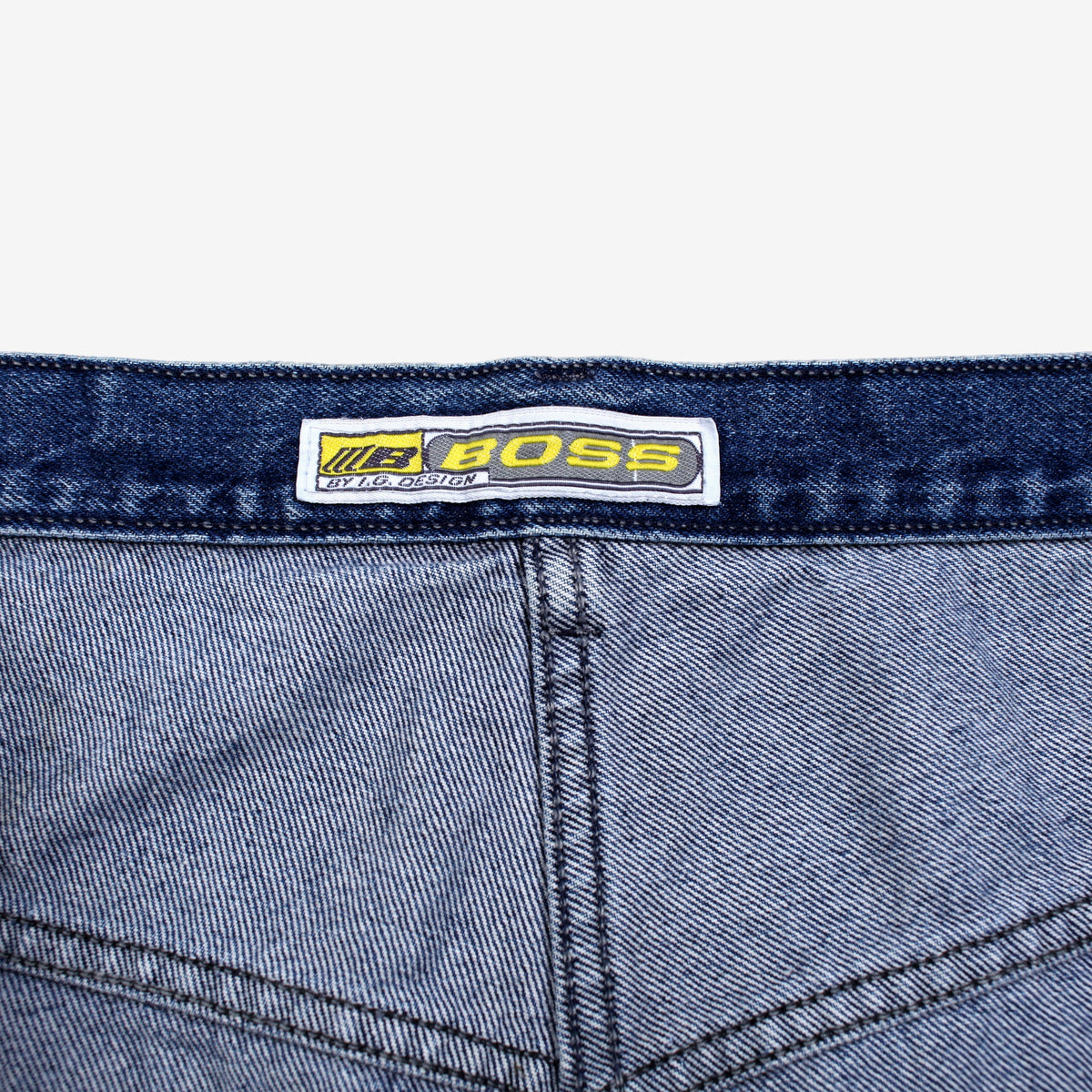 Boss Y2k Carpenter Jeans 38x34 Mens Blue Stonewash Hip Hop Baggy Wide Denim