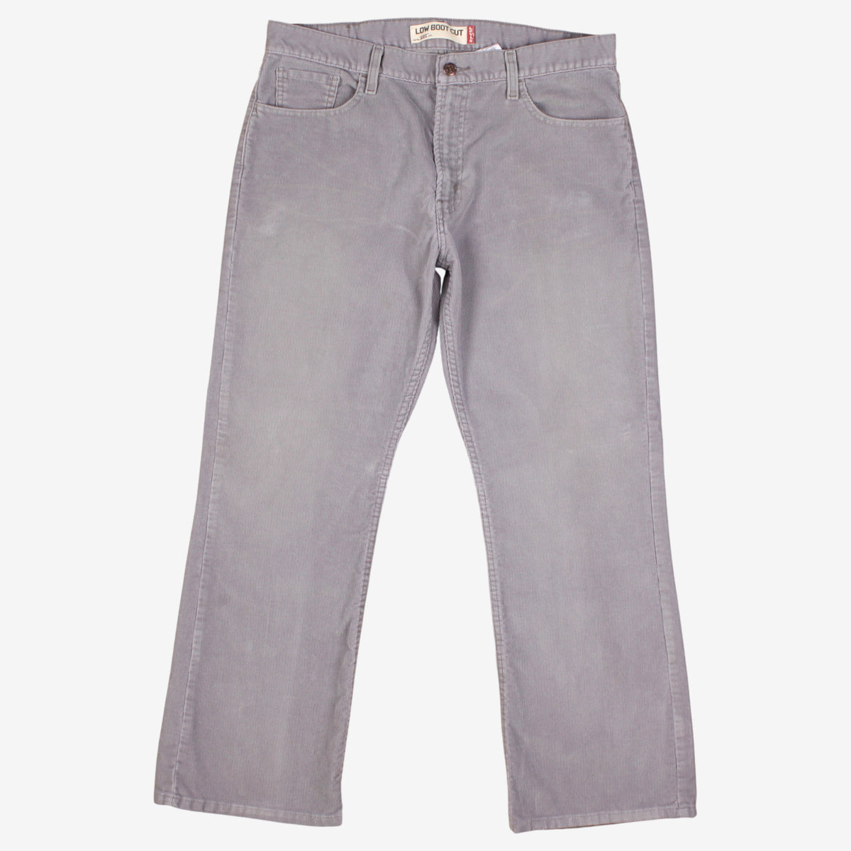 Levis Corduroy Trousers Pants 36x30 Mens Grey Y2k Levi's Low Boot Cut