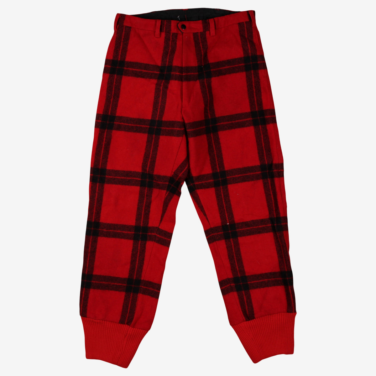 Vintage Wool Hunting Trousers Pants 34x32 Mens 60s Red Buffalo Plaid Outdoor