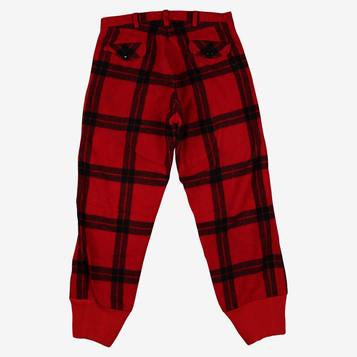 Vintage Wool Hunting Trousers Pants 34x32 Mens 60s Red Buffalo Plaid Outdoor