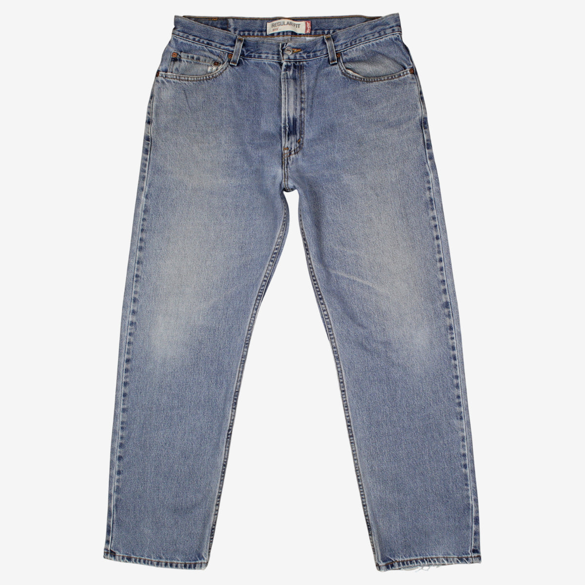 Levis 505 Jeans 35x32 Mens Blue Regular Straight Stonewash Denim