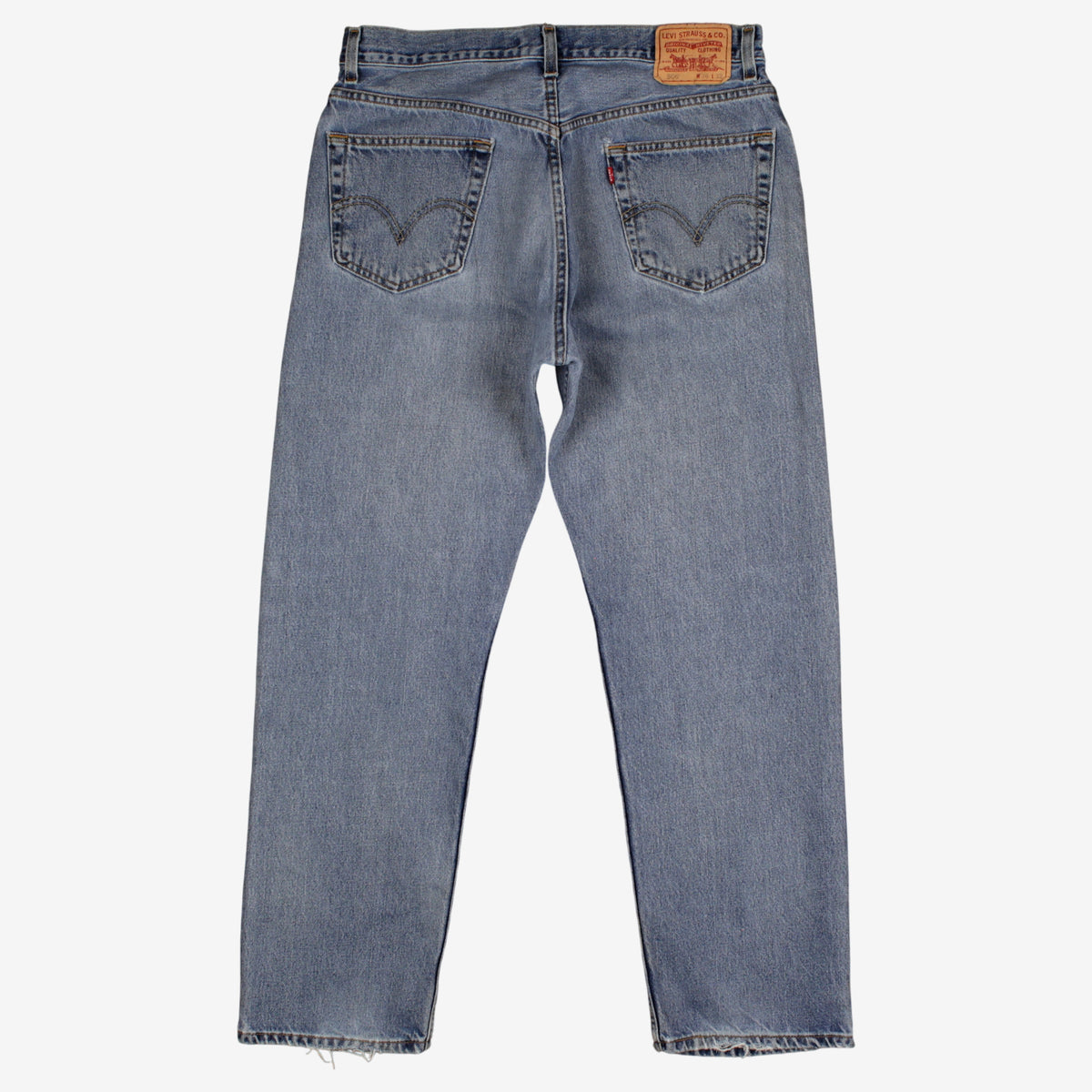 Levis 505 Jeans 35x32 Mens Blue Regular Straight Stonewash Denim