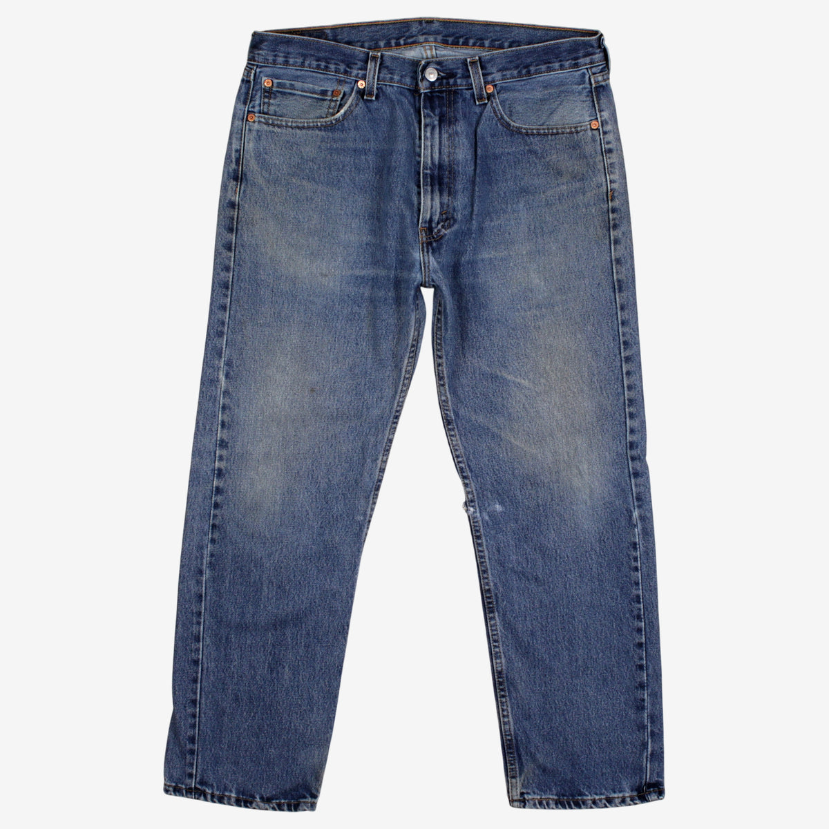 Levis 505 Jeans 36x29 Mens Blue Regular Straight Stonewash Red Tab Denim