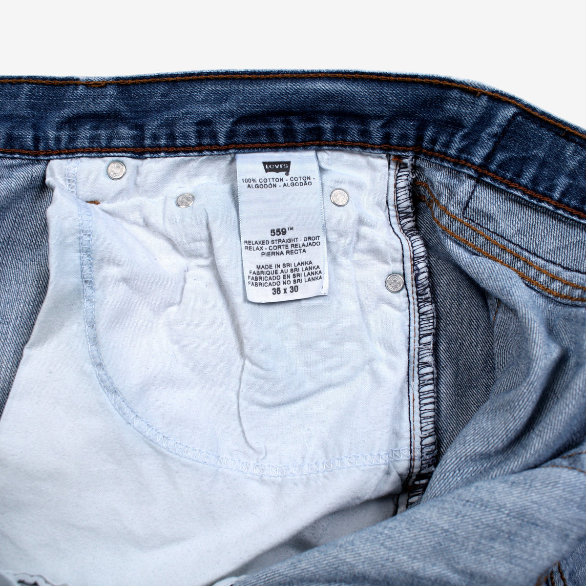 Levis 559 Jeans 36x30 Mens Blue Relaxed Straight Stonewash Red Tab Denim