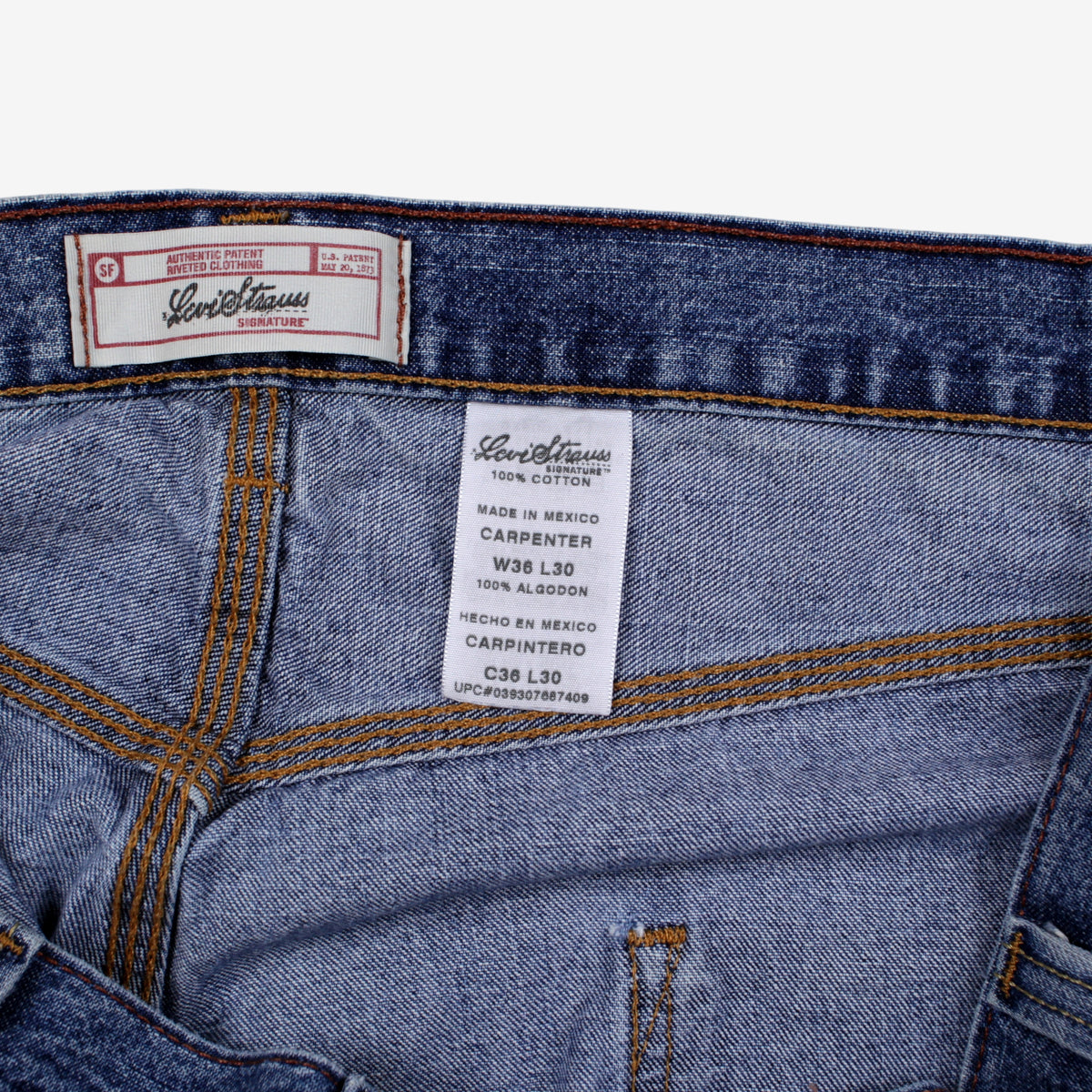 Levis Carpenter Y2k Jeans 36x30 Mens Blue Strauss Signature Stonewash Denim