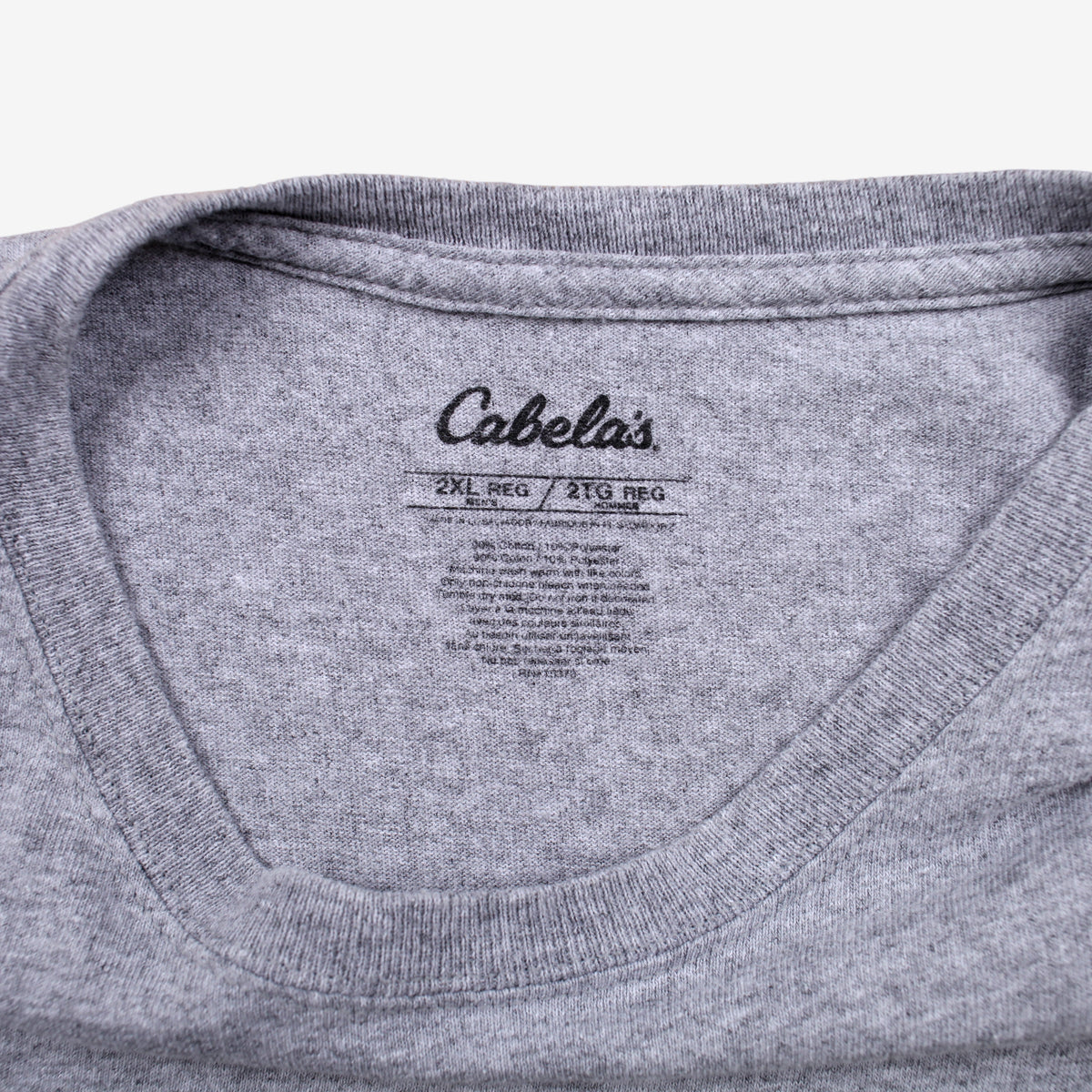 Cabelas T-Shirt 2XL Mens 00s Grey Fish Outdoor Fishing Sportswear Mahi Mahi
