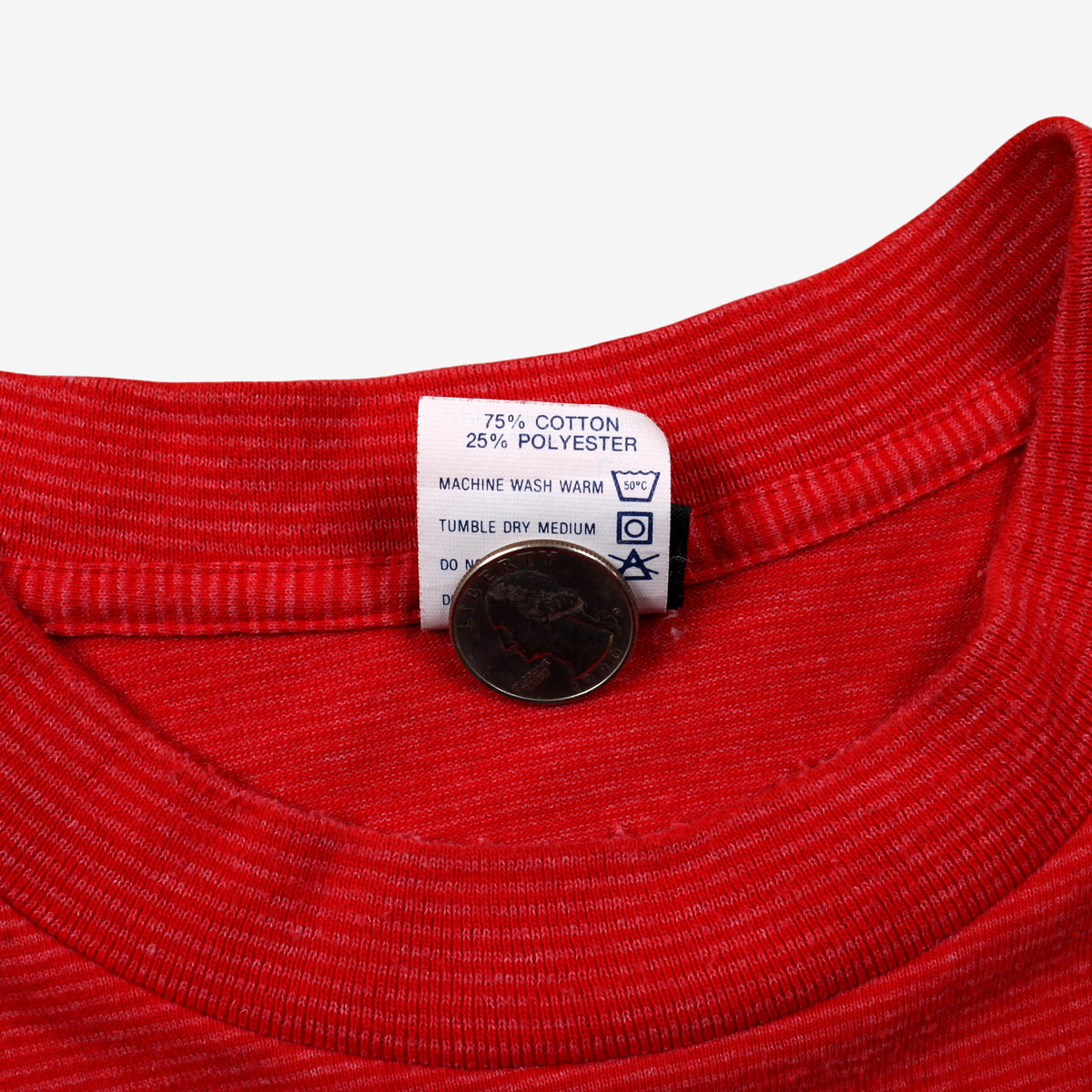 Vintage Ez Gear T-shirt M Mens 90s Gear Ribbed Red USA Made Casual Single Stitch