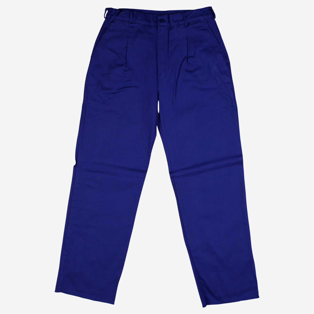 Vintage French Workwear Trousers Pants 31x31 Mens Blue Pleated Utility Chore