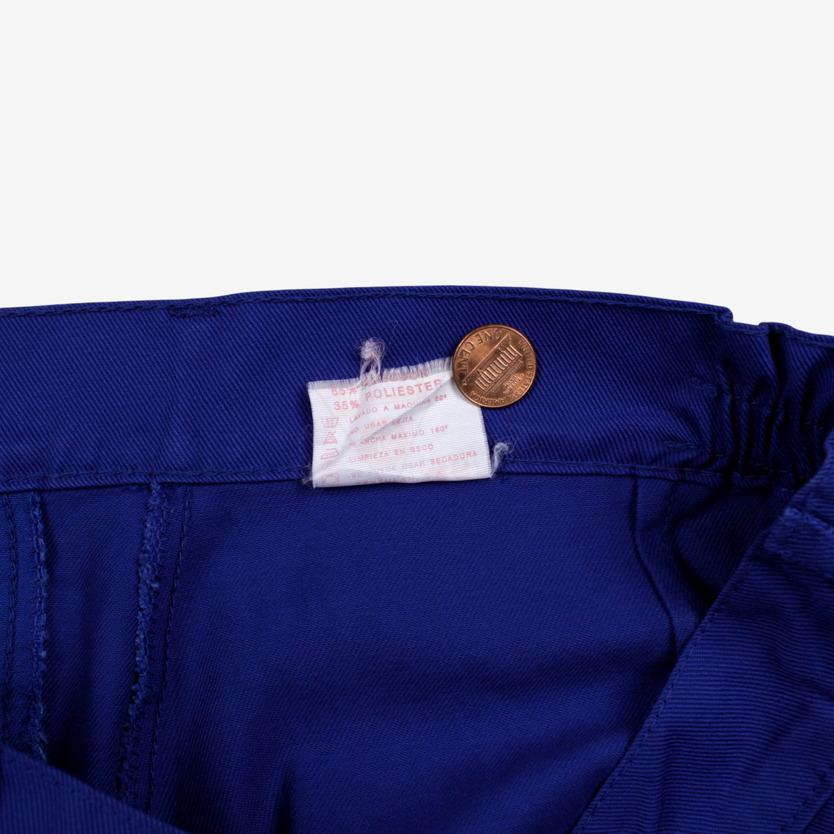 Vintage French Workwear Trousers Pants 31x31 Mens Blue Pleated Utility Chore