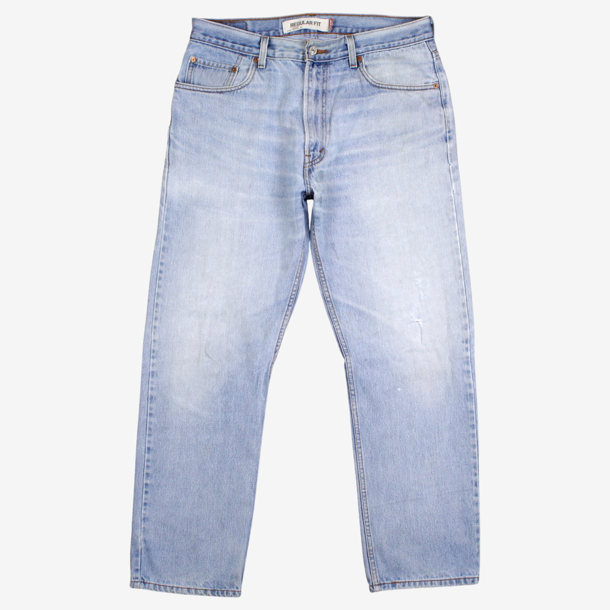 Levis 505 Jeans 36x32 Mens Blue Regular Straight Light Stonewash Denim