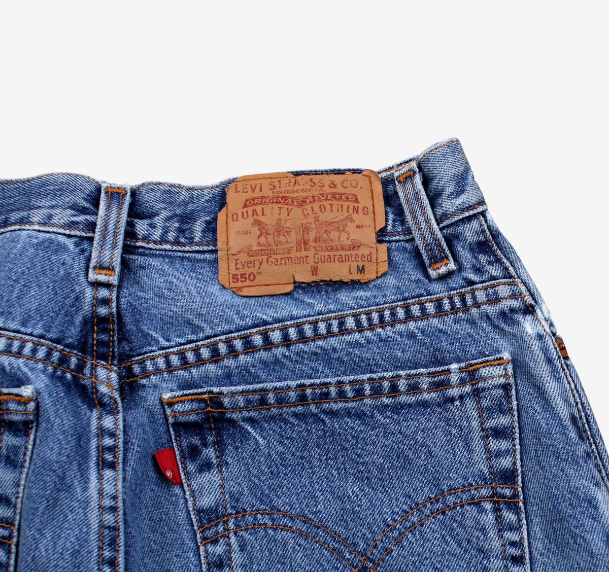 Vintage Levis 550 Jeans 28x31 Womens 90s Blue Relaxed Taper Stonewash Denim