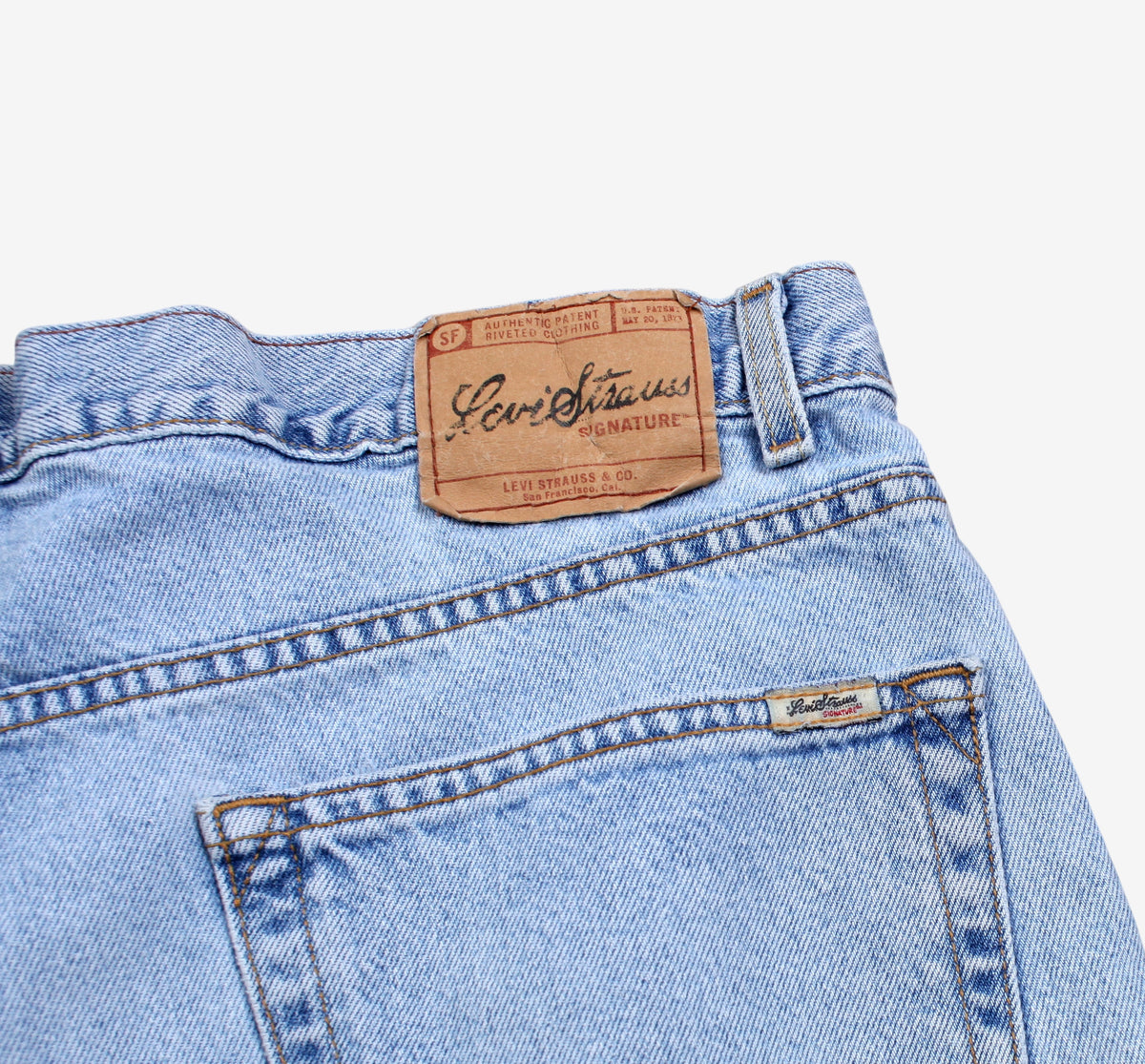 Levis Signature Baggy Jorts 42 Denim Shorts 00s Blue Relaxed Light
