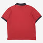 Vintage L L. Bean Polo Shirt L Mens 00s Red Contrast Trim Pique Knit Preppy