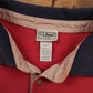 Vintage L L. Bean Polo Shirt L Mens 00s Red Contrast Trim Pique Knit Preppy