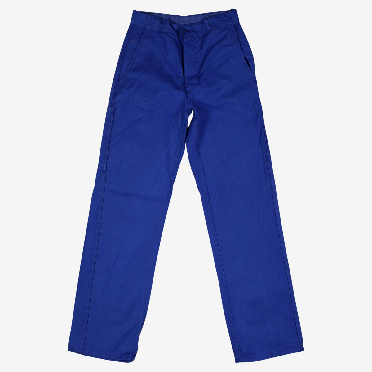 Vintage French Workwear Trousers Pants 26x32 Mens Blue Straight Made In France