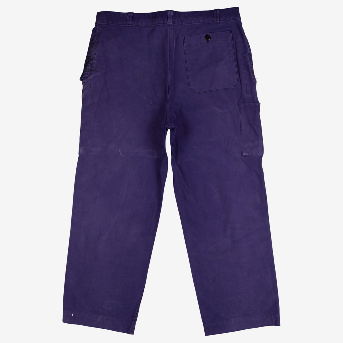 Vintage French Workwear Trousers Pants 36x27 Mens 70s Blue Chore Barbe Bleue