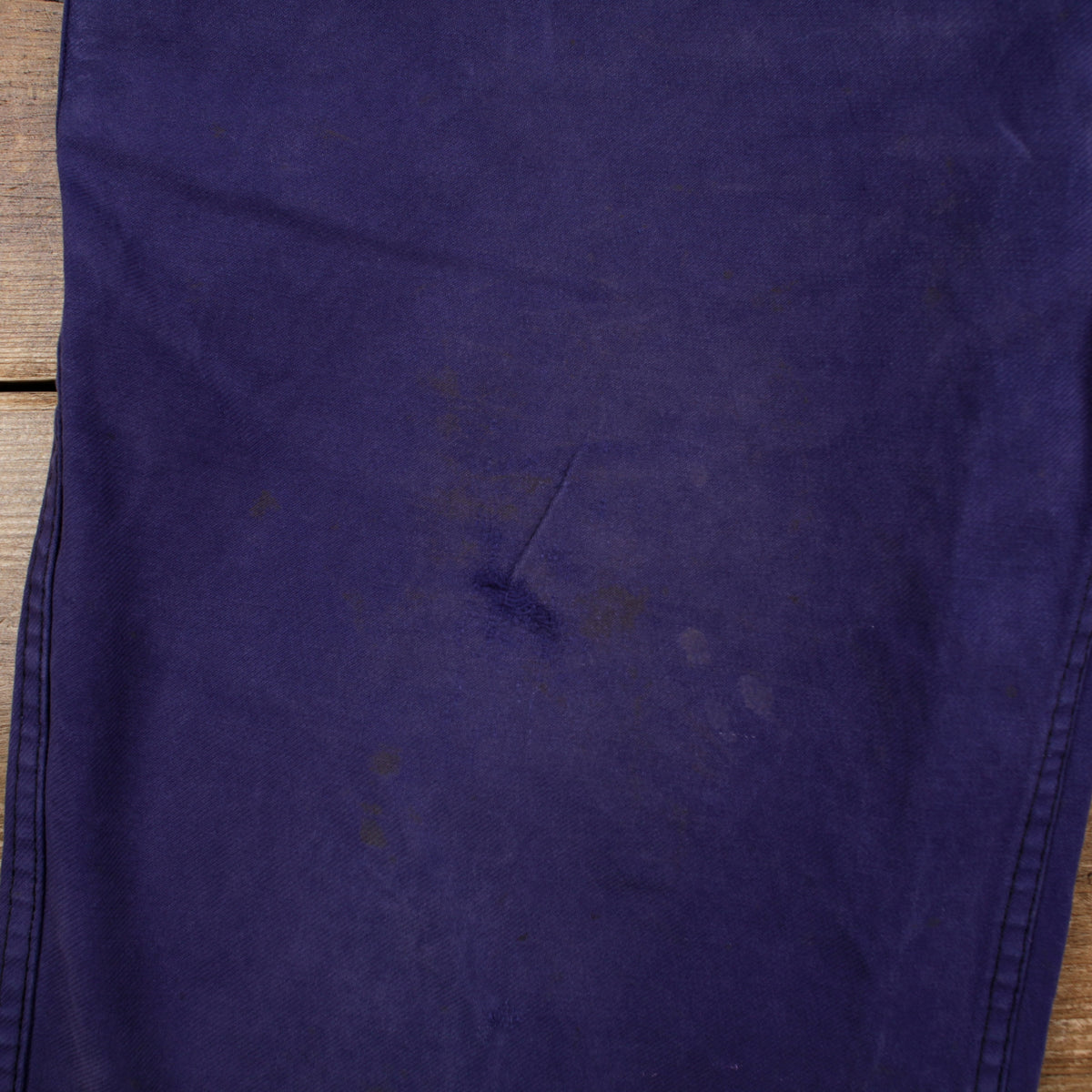 Vintage French Workwear Trousers Pants 36x27 Mens 70s Blue Chore Barbe Bleue