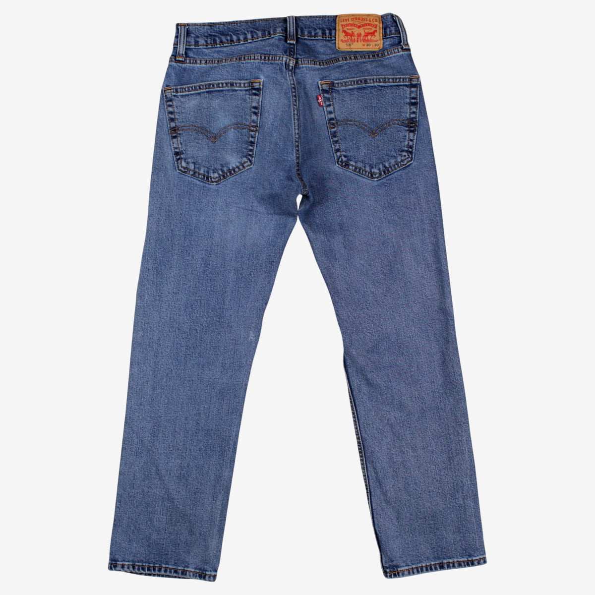 Levis 505 Jeans 30x30 Mens Blue Regular Straight Stonewash Denim
