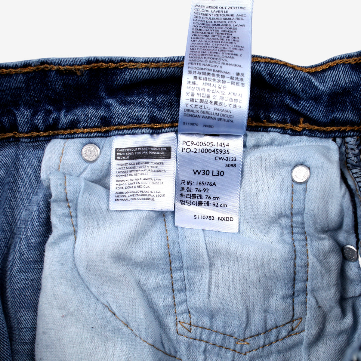Levis 505 Jeans 30x30 Mens Blue Regular Straight Stonewash Denim
