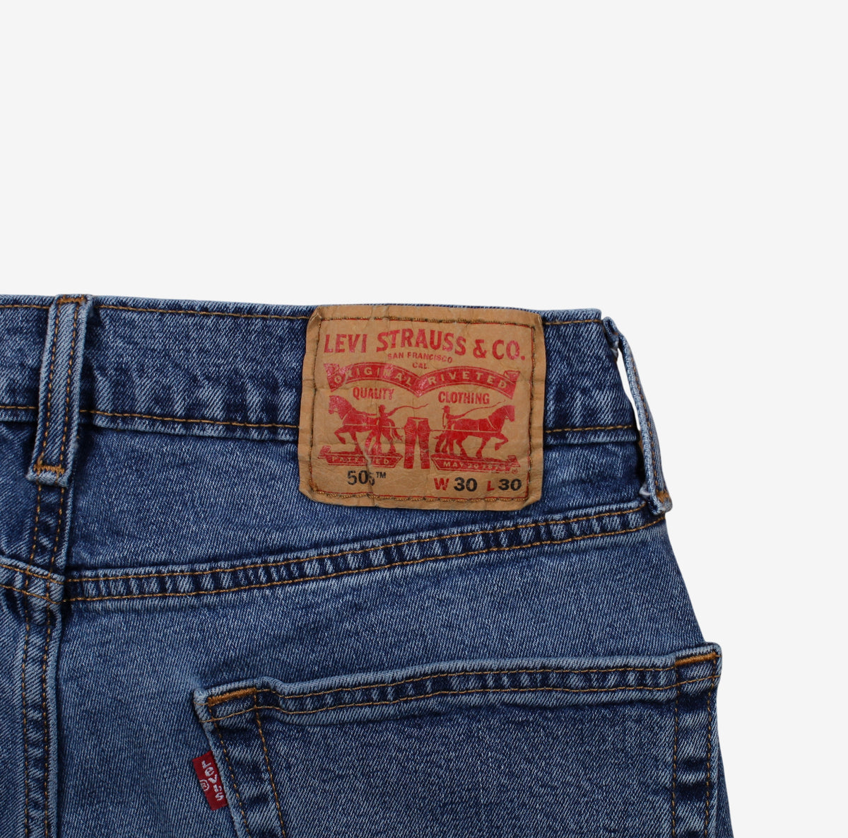 Levis 505 Jeans 30x30 Mens Blue Regular Straight Stonewash Denim