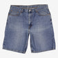 Levis 550 Denim Baggy Shorts Jorts 38 Mens 00s Blue Relaxed Button Fly Y2k