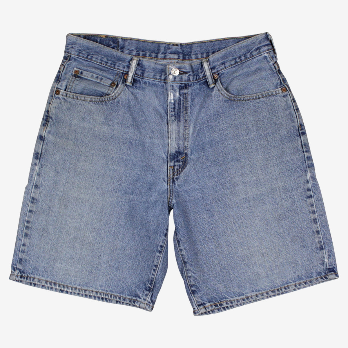 Levis 550 Denim Baggy Shorts Jorts 36 Mens 00s Blue Relaxed Mid Rise