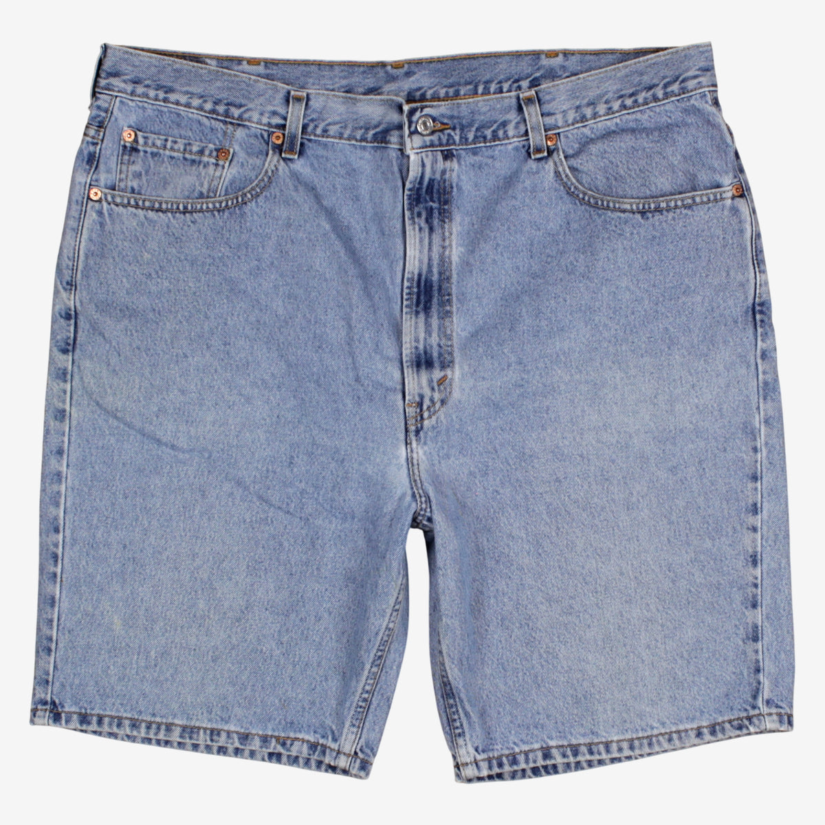 Levis 505 Denim Shorts Jorts 42 Mens 00s Blue Regular Western Summer