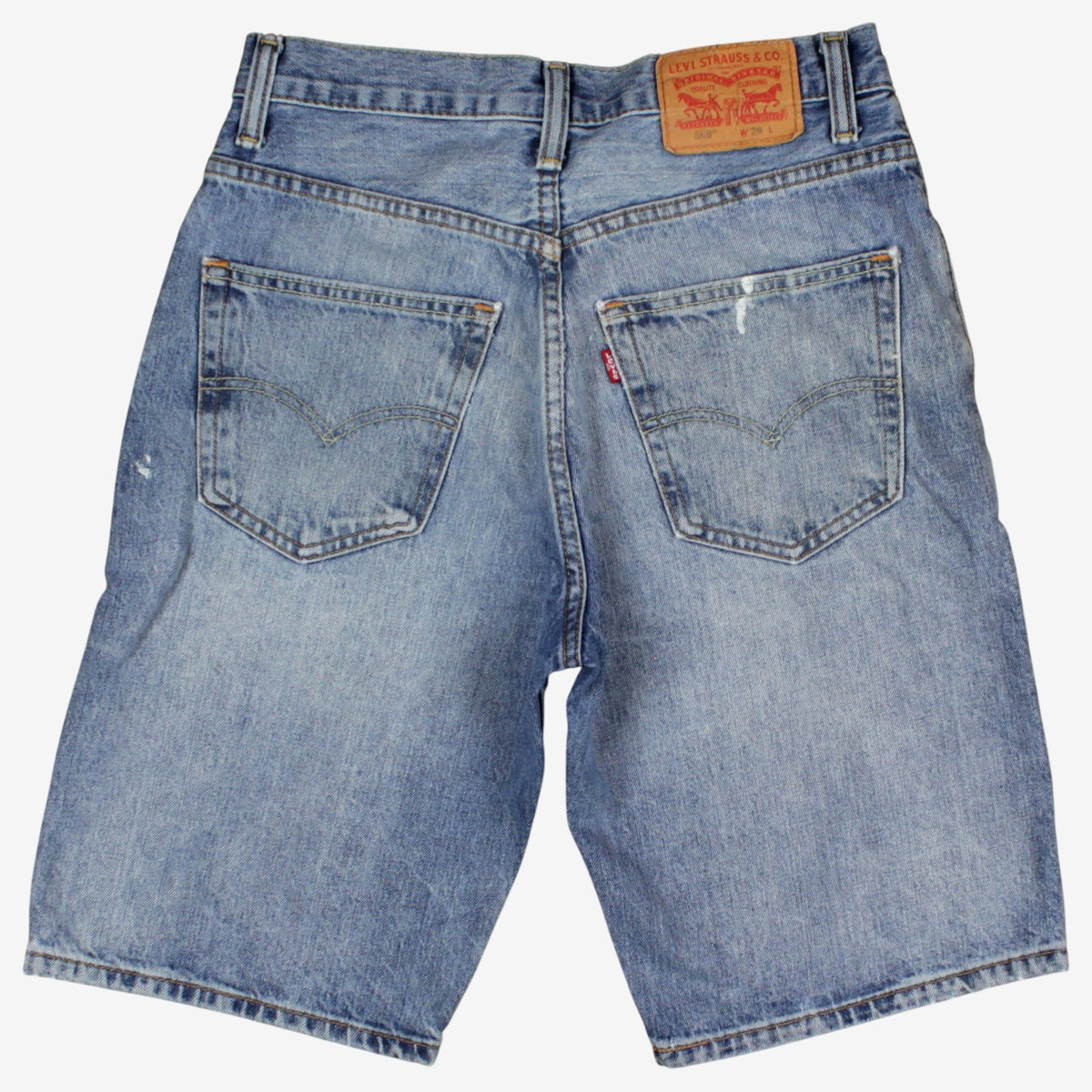 Levis 569 Denim Shorts Jorts 29 Womens 00s Blue Western Summer