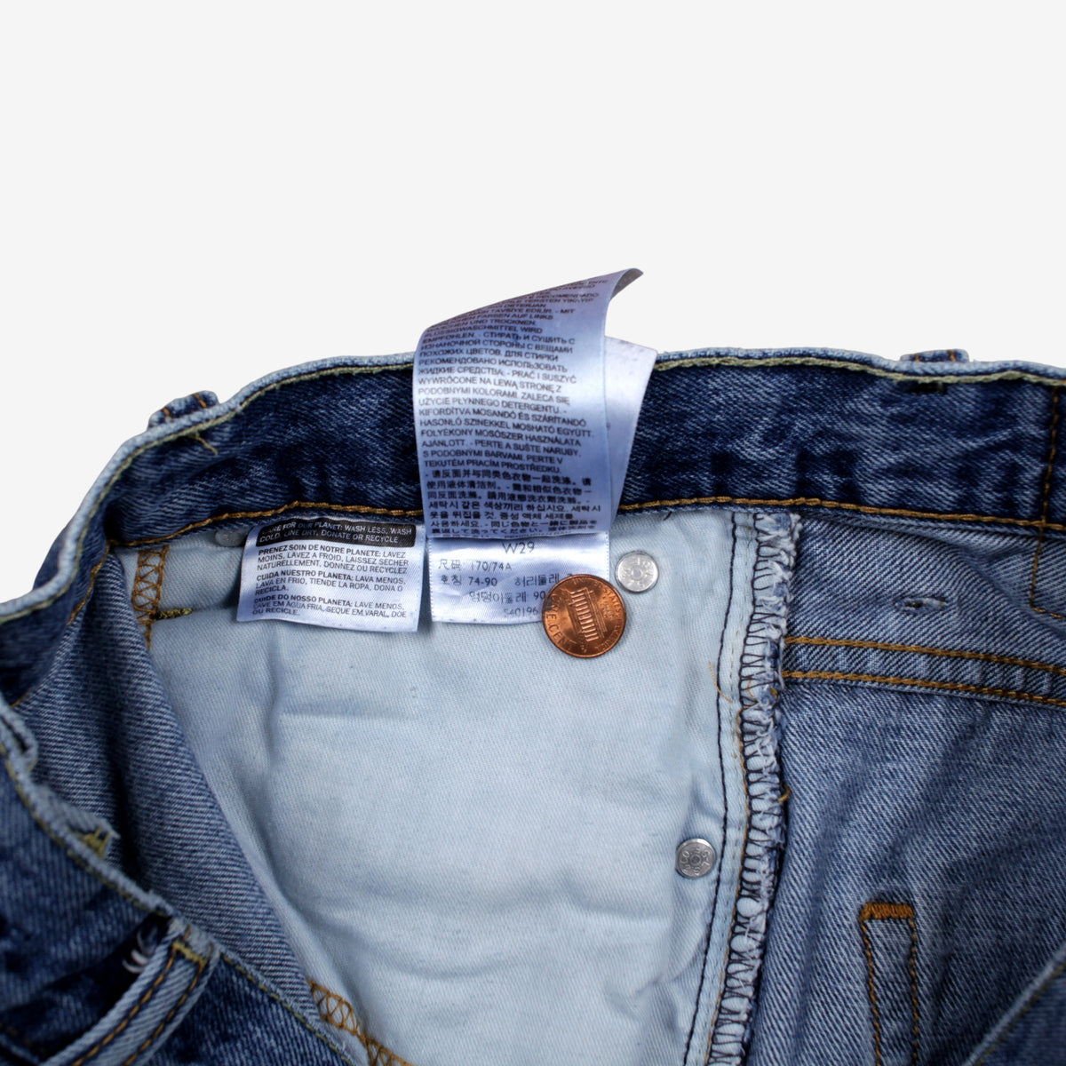 Levis 569 Denim Shorts Jorts 29 Womens 00s Blue Western Summer