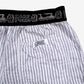 Vintage Surf Fetish Hard Form Shorts 30 Mens 80s White Striped Elastic