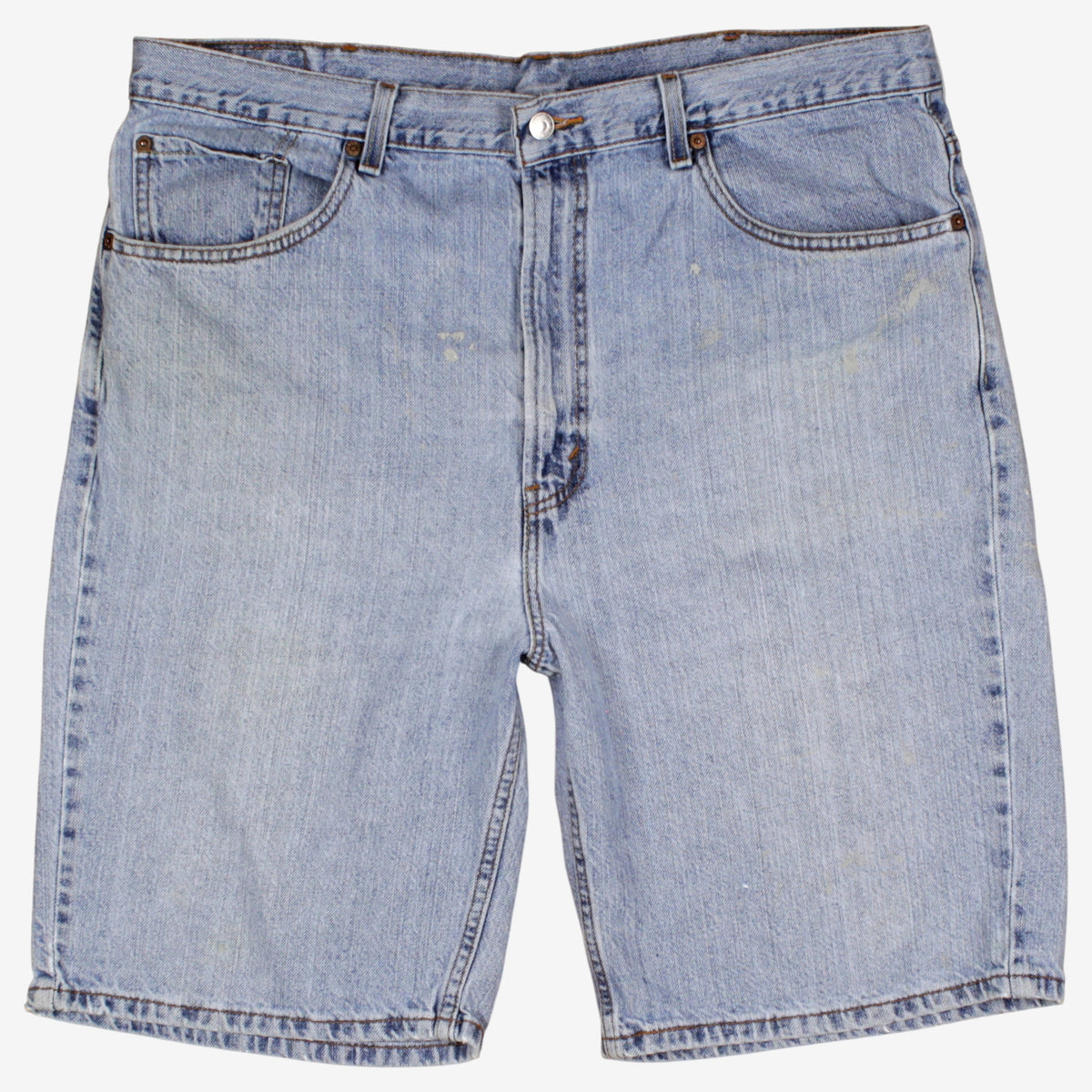 Levis 505 Denim Shorts Jorts 40 Mens Regular Fit Blue Western Summer