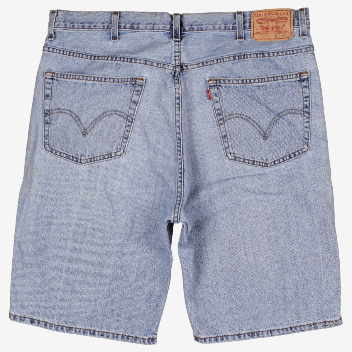 Levis 505 Denim Shorts Jorts 40 Mens Regular Fit Blue Western Summer