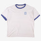 Vintage Ringer T-shirt 2XL Mens 00s 2007 Rotary Fest White Blue Festival Y2k