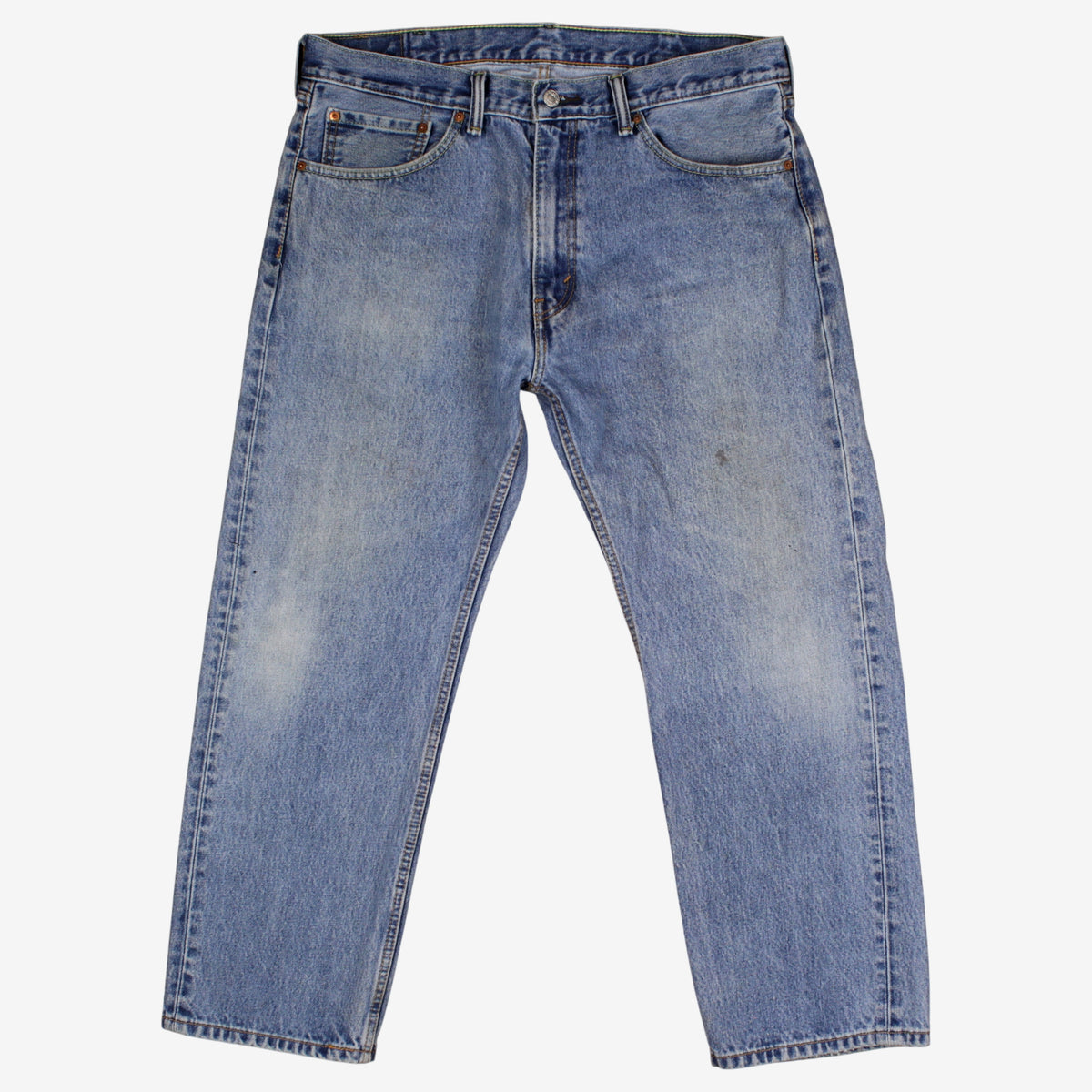 Levis 505 Jeans 38x29 Mens Blue Regular Straight Light Stonewash Denim