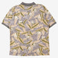 Kahlua Bay Polo Shirt XL Mens 00s Grey Tropical Floral Print 100% Cotton Surf