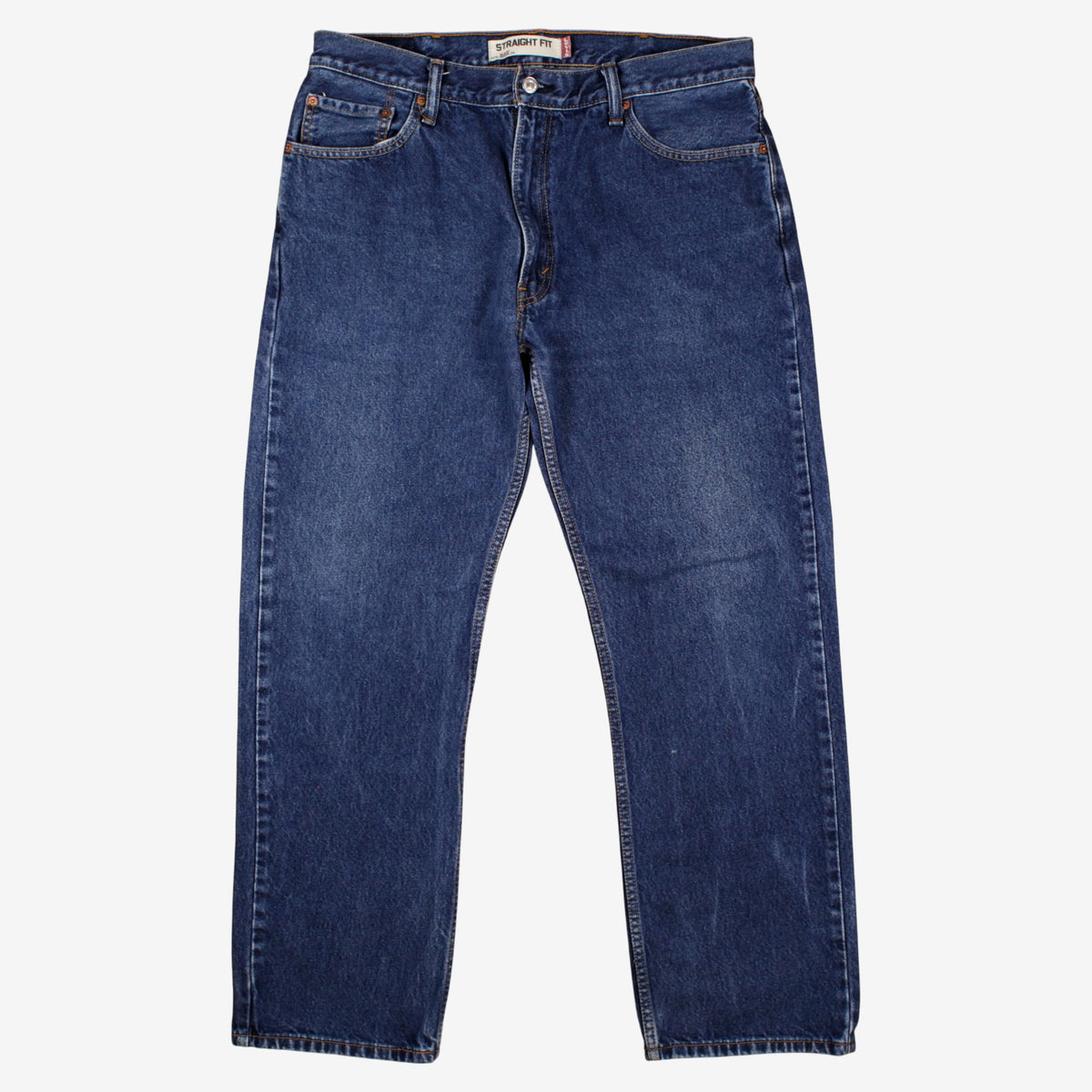 Levis 505 Jeans 38x32 Blue Regular Straight Men's Dark Stonewash Zip Denim