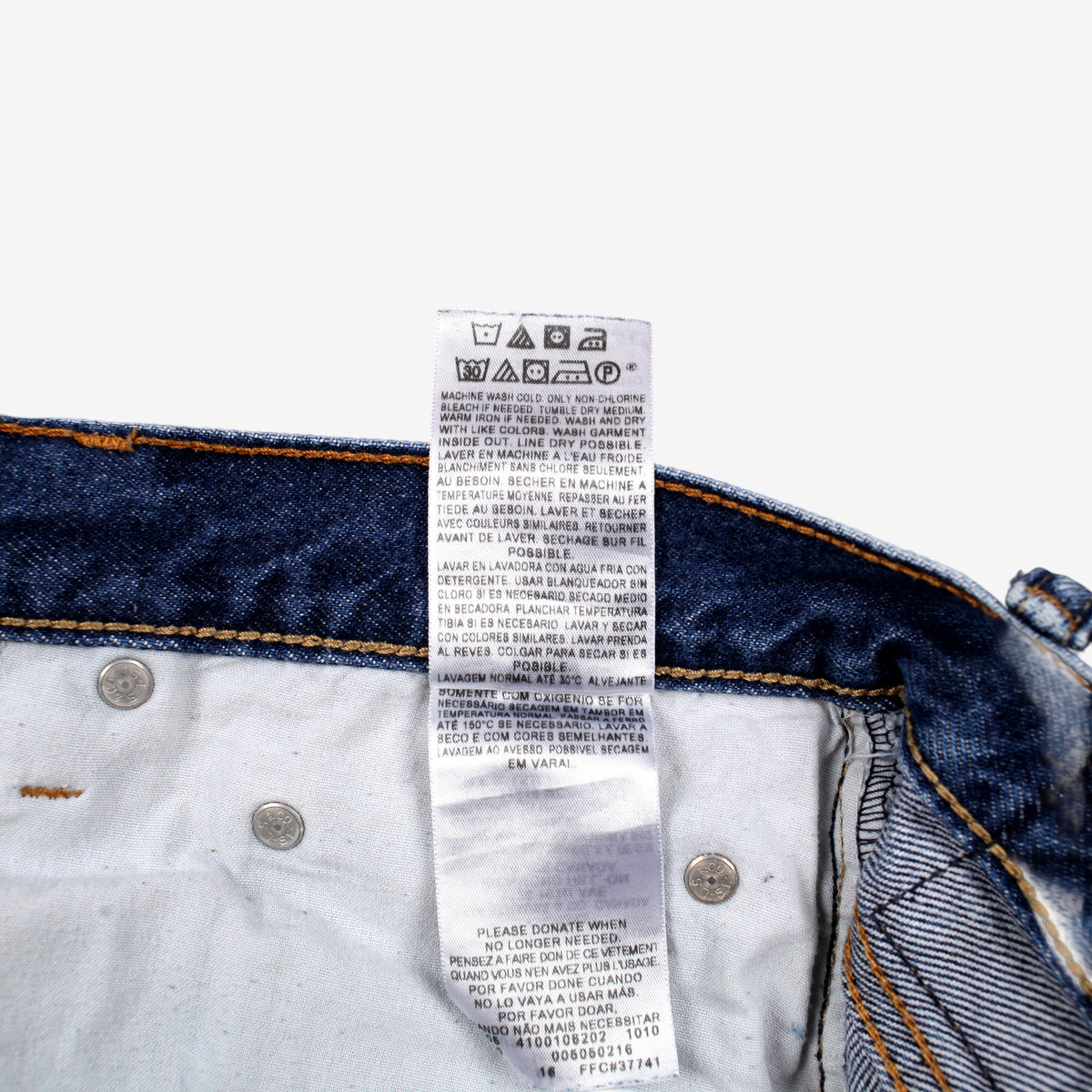 Levis 505 Jeans 38x32 Blue Regular Straight Men's Dark Stonewash Zip Denim