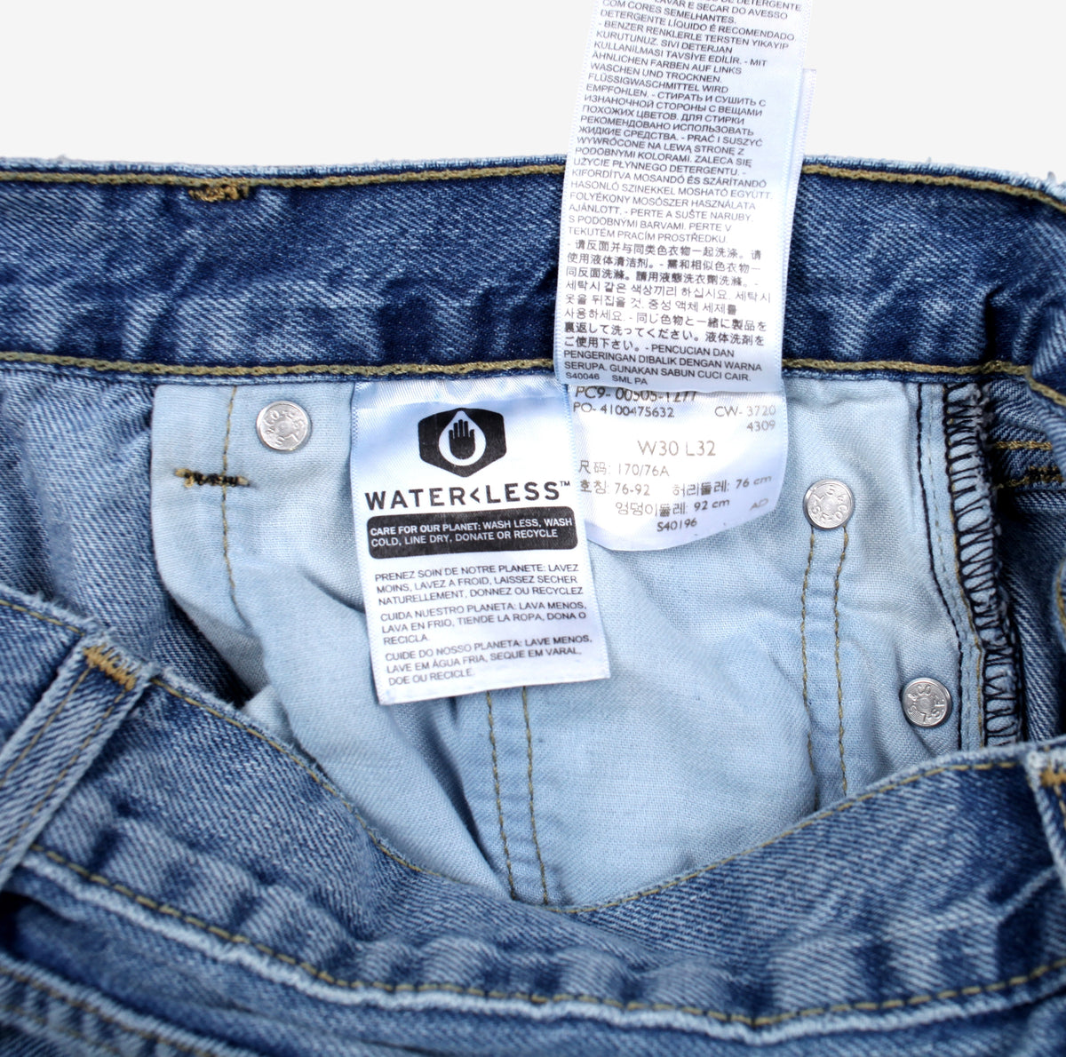 Levis 505 Jeans 30x32 Blue Regular Straight Light Stonewash Denim