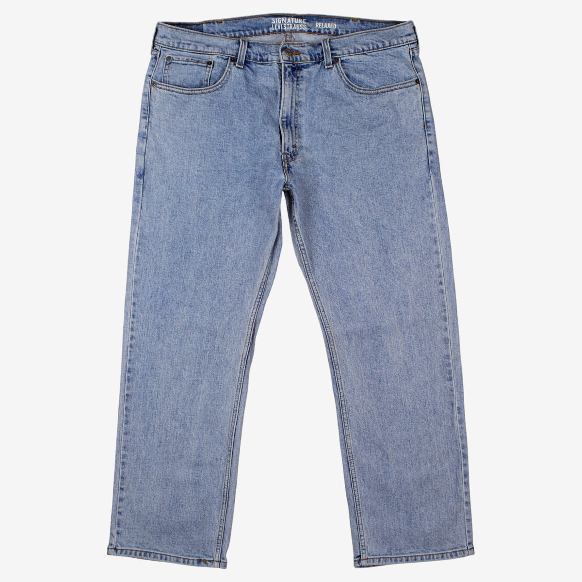 Levis Signature Relaxed Jeans 38x30 Mens Blue Light Stonewash Denim
