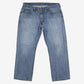 Levis 505 Jeans 38x30 Blue Regular Straight Faded Mid Wash Denim