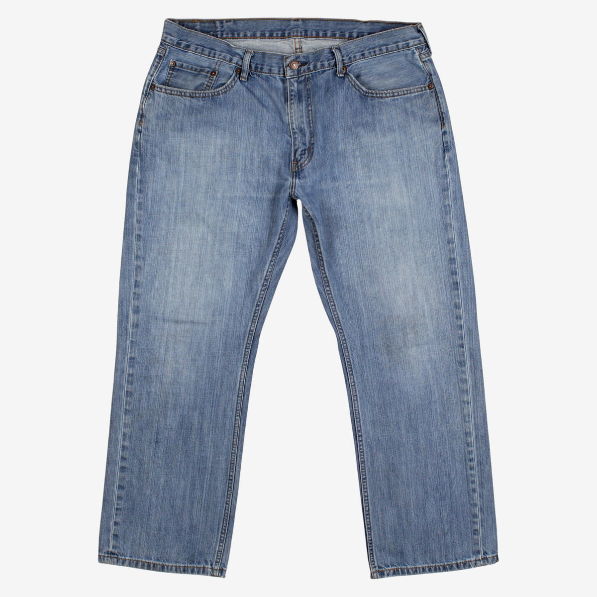 Levis 505 Jeans 38x30 Blue Regular Straight Faded Mid Wash Denim