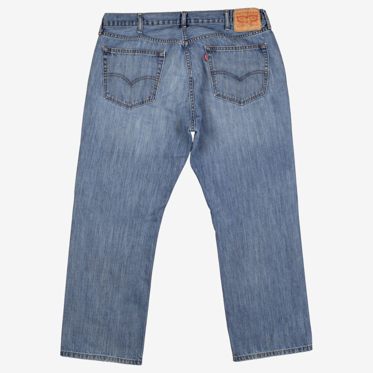 Levis 505 Jeans 38x30 Blue Regular Straight Faded Mid Wash Denim
