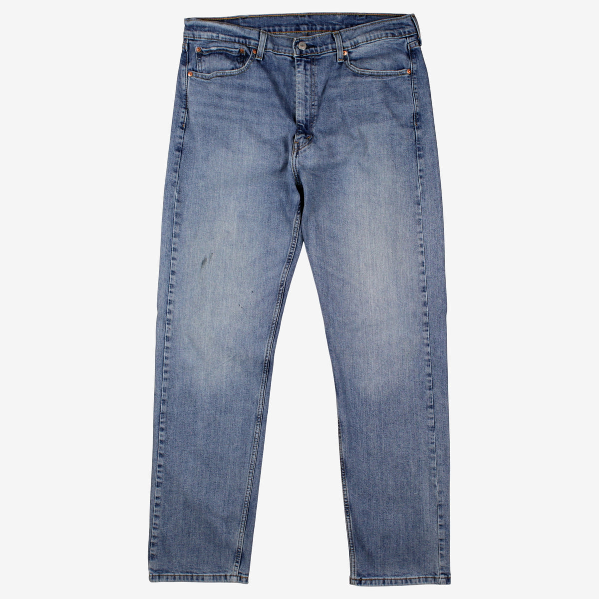 Levis 505 Jeans 38x34 Blue Regular Straight Slim Stonewash Red Tab Denim