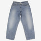 Calvin Klein Baggy Jeans 34x30 Mens Blue Wide Leg Faded Stonewash Relaxed Denim