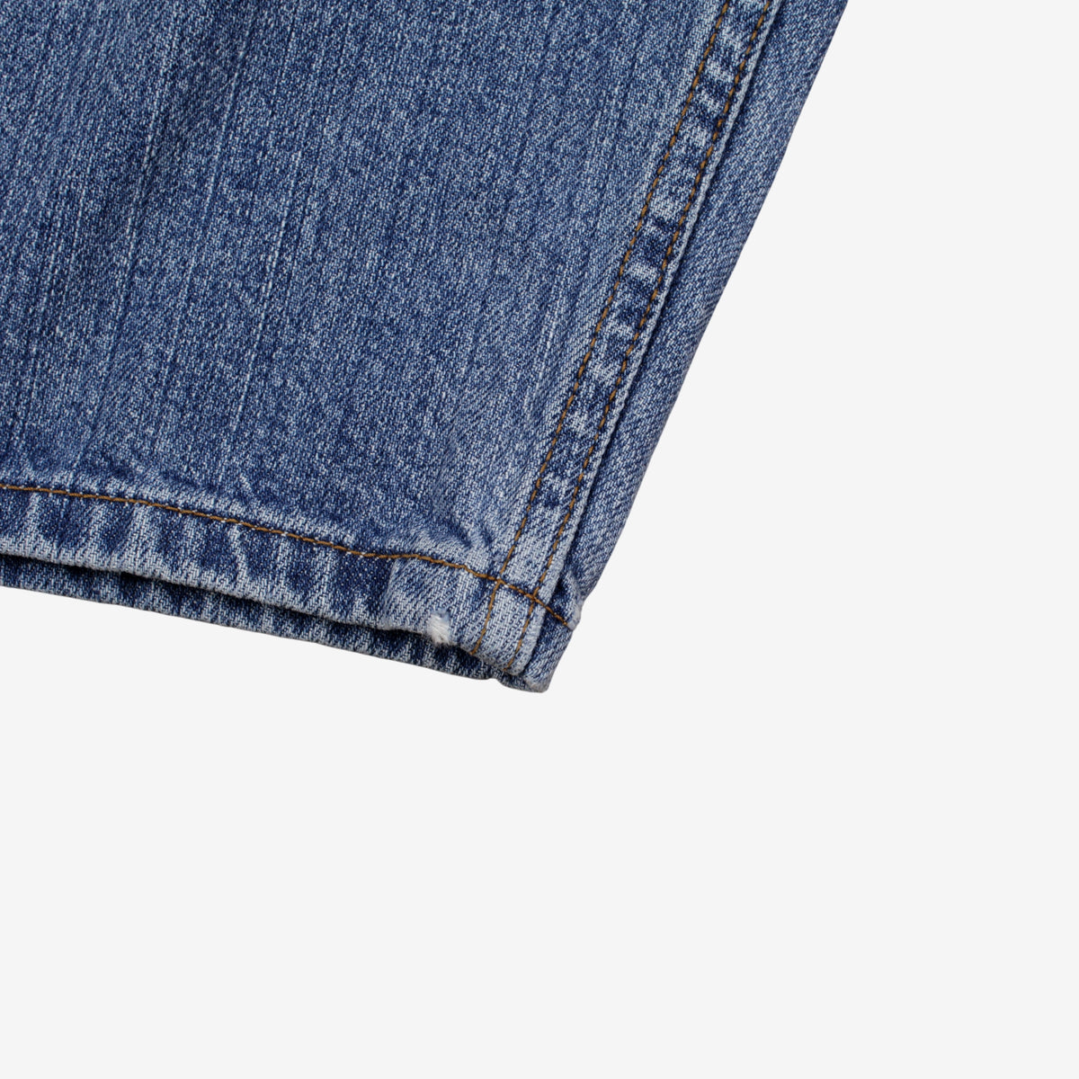 Levis 505 Denim Shorts Jorts 38 Mens Blue Regular Fit Summer Zip Fly