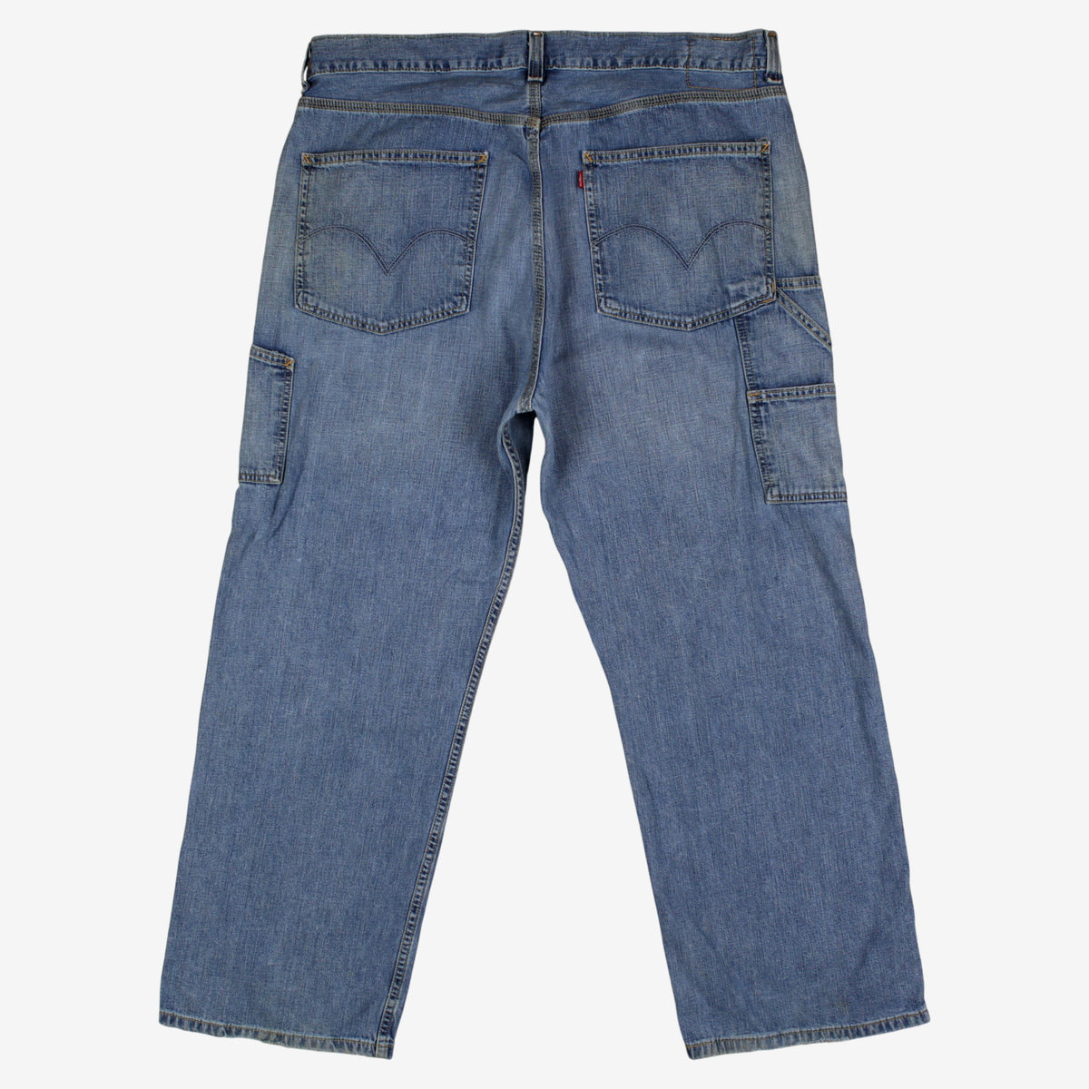 Levis Carpenter Loose Straight Jeans 40x30 Mens Blue Faded Stonewash Denim