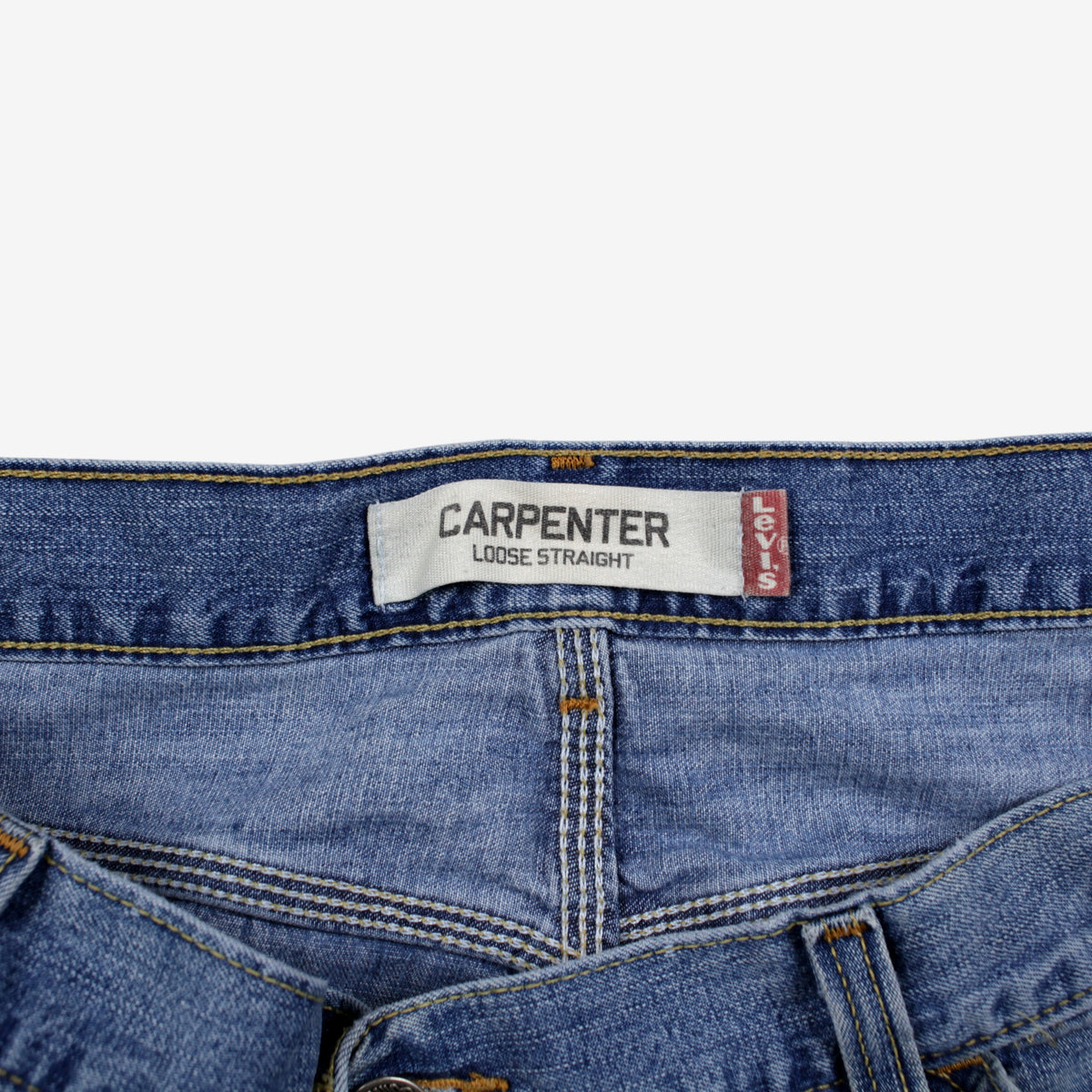 Levis Carpenter Loose Straight Jeans 40x30 Mens Blue Faded Stonewash Denim