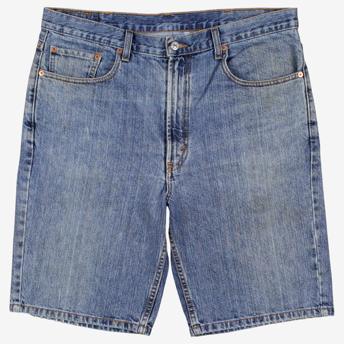 Levis 505 Denim Shorts Jorts 38 00s Blue Regular Knee Length Regular Fit