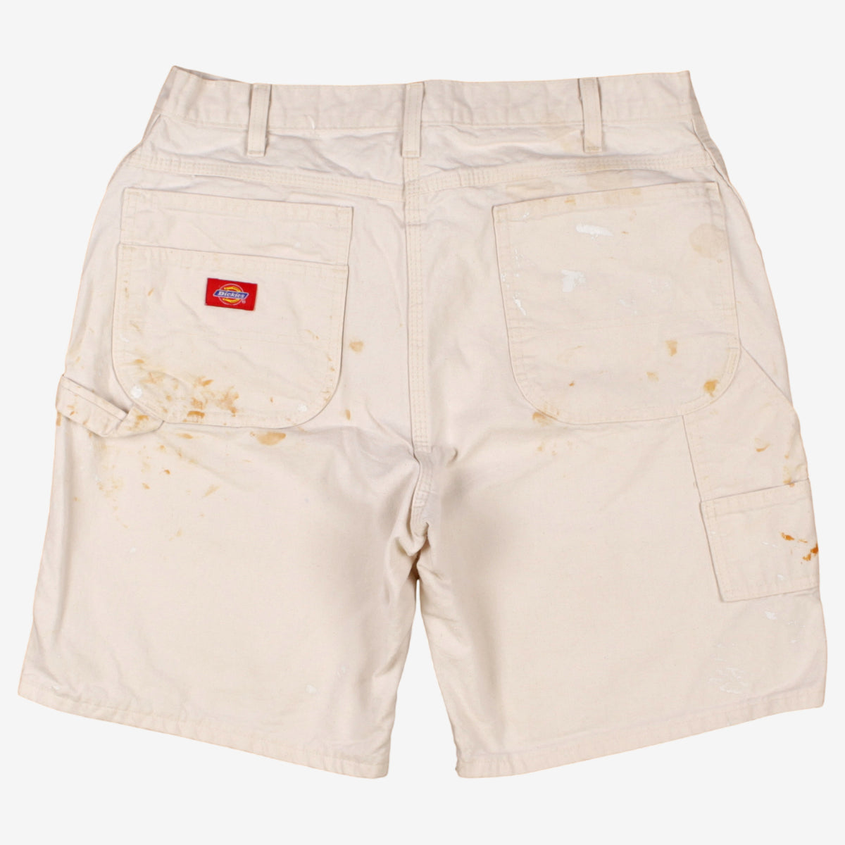 Dickies Carpenter Painter Shorts 35 Cream Workwear Utility Canvas Cotton